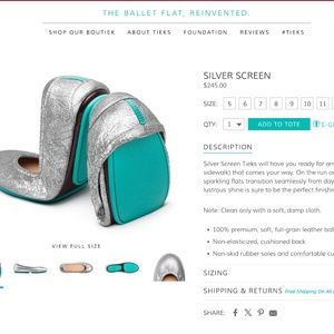 Tieks Silver Screen Flats